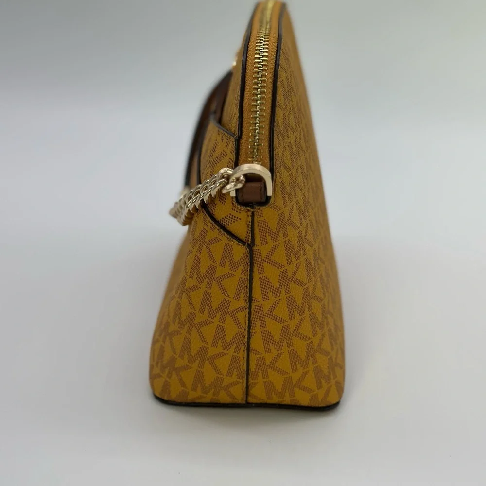 Michael Kors Gold Monogram Crossbody Bag